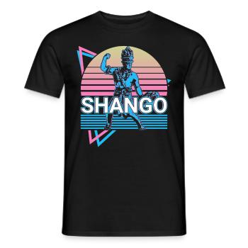 Shango Chango Orisha Afrikanische Gottheit Yoruba - Männer T-Shirt - Schwarz - Vorne - AI Model Male 178 light (178cm)