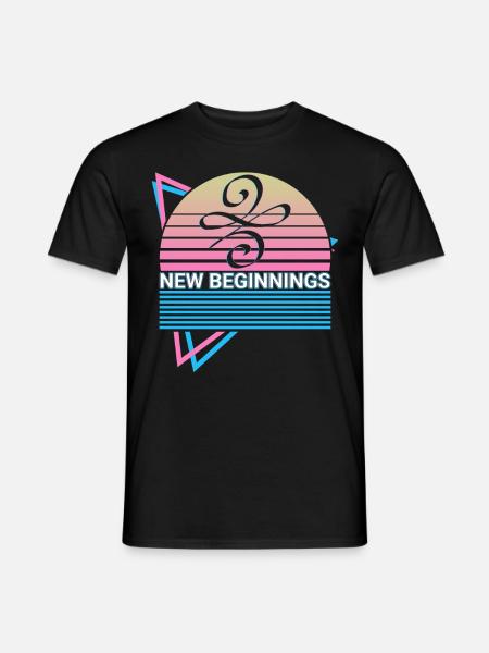 New Beginnings Celtic Symbol Retro - Men's T-Shirt - black