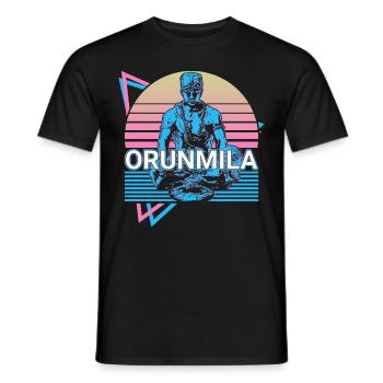 Orunmila Orisha Afrikanische Gottheit Yoruba Relig - Männer T-Shirt - Schwarz - Vorne - AI Model Male 178 light (178cm)