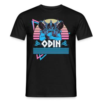 Odin Viking Dieu nordique Walhalla Asgard - T-shirt homme - noir - Devant - AI Model Male 178 light (178cm)