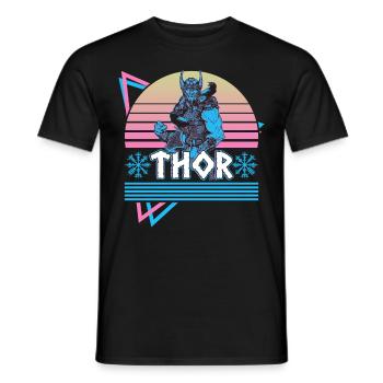 Thor Nordischer Gott Asgard Nordische Mythologie R - Männer T-Shirt - Schwarz - Vorne - AI Model Male 178 light (178cm)