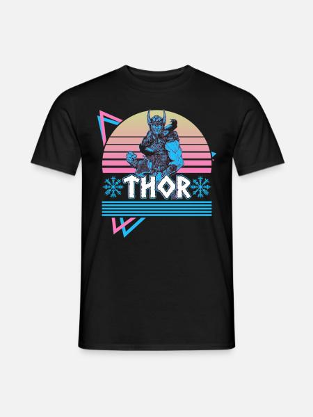 Thor Nordisk Gud Asgård Nordisk Mytologi R - Mænd T-shirt - sort
