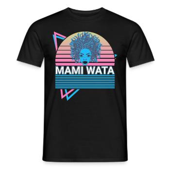Mami Wata La Sirene Water Spirit Ancien - T-shirt homme - noir - Devant - AI Model Male 178 light (178cm)