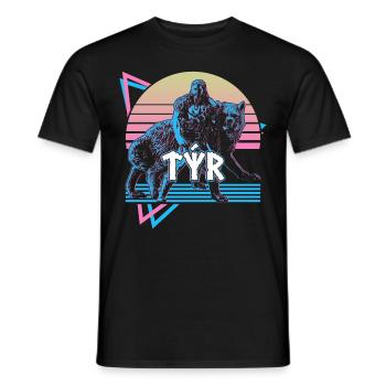 Tyr Nordischer Gott Asgard Nordische Mythologie Re - Männer T-Shirt - Schwarz - Vorne - AI Model Male 178 light (178cm)