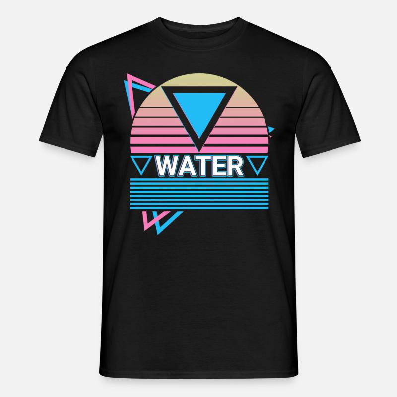 Wasser Element Symbol Pagan Paganismus Wicca Wicca - Männer T-Shirt - Schwarz