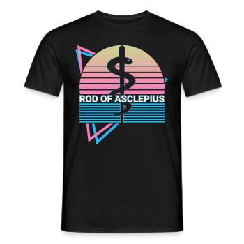 Äskulapstab des Asklepios Stab des Äskulap - Männer T-Shirt - Schwarz - Vorne - AI Model Male 178 light (178cm)