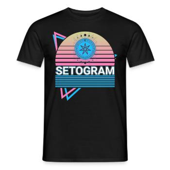 Setogramm Feenstern Wicca Wiccan Magick Hexerei - Männer T-Shirt - Schwarz - Vorne - AI Model Male 178 light (178cm)