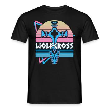 Wolf Cross Viking Nordic Wolf Cross Nordic - T-shirt homme - noir - Devant - AI Model Male 178 light (178cm)