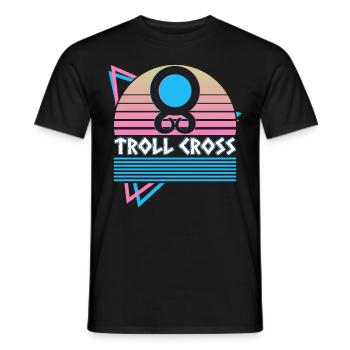 Troll Cross Viking Mythologie nordique Rétro - T-shirt homme - noir - Devant - AI Model Male 178 light (178cm)