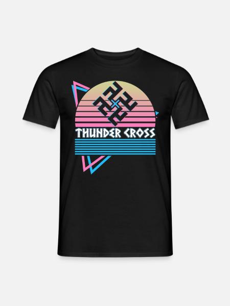Croix du Tonnerre Symbole Nordique Mythe Nordique - T-shirt homme - noir