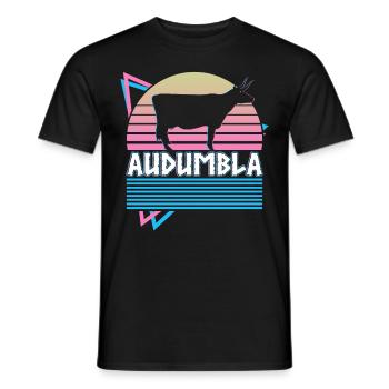 Audumbla Mythologie nordique Vache préhistorique Rétro - T-shirt homme - noir - Devant - AI Model Male 178 light (178cm)