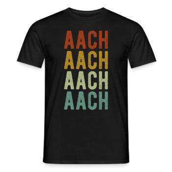 Aach Stadt Retro Vintage - Männer T-Shirt - Schwarz - Vorne - AI Model Male 178 light (178cm)