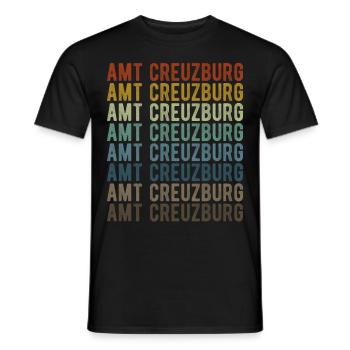 Amt Creuzburg Stadt Retro Vintage - Männer T-Shirt - Schwarz - Vorne - AI Model Male 178 light (178cm)