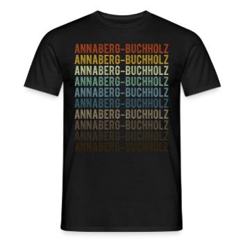 Annaberg-Buchholz Stadt Retro Vintage - Männer T-Shirt - Schwarz - Vorne - AI Model Male 178 light (178cm)