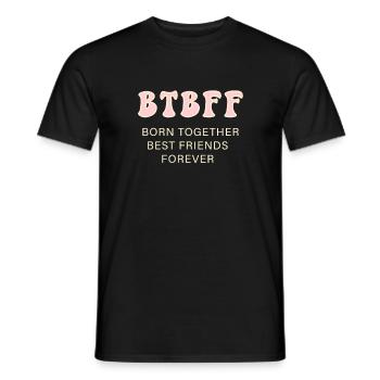 BTBFF Matching Outfit Identical Twins - Men's T-Shirt - black - Front - AI Model Male 178 light (178cm)