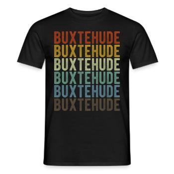 Buxtehude Stadt Retro Vintage - Männer T-Shirt - Schwarz - Vorne - AI Model Male 178 light (178cm)