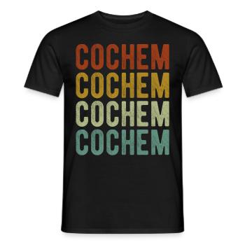 Cochem Stadt Retro Vintage - Männer T-Shirt - Schwarz - Vorne - AI Model Male 178 light (178cm)