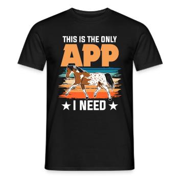 Appaloosa Horse Clothing Appaloosa Rider - Men's T-Shirt - black - Front - AI Model Male 178 light (178cm)