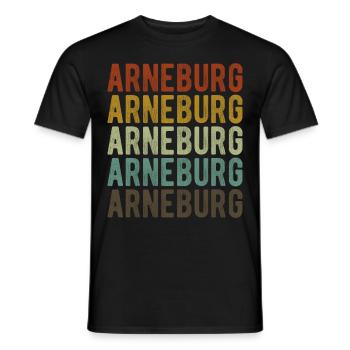 Arneburg City Retro Vintage - Men's T-Shirt - black - Front - AI Model Male 178 light (178cm)