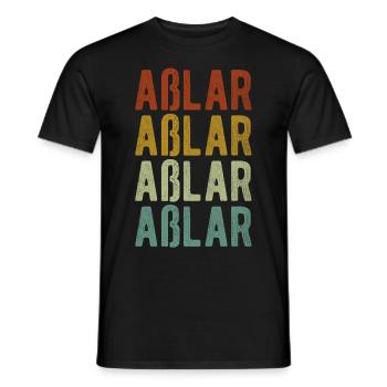 Aßlar City Retro Vintage - Men's T-Shirt - black - Front - AI Model Male 178 light (178cm)