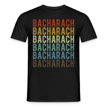 Bacharach City Retro Vintage - Men's T-Shirt - black - Front - AI Model Male 178 light (178cm)
