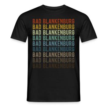 Bad Blankenburg Stadt Retro Vintage - Männer T-Shirt - Schwarz - Vorne - AI Model Male 178 light (178cm)