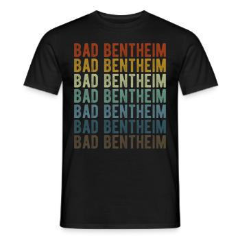 Bad Bentheim Stadt Retro Vintage - Männer T-Shirt - Schwarz - Vorne - AI Model Male 178 light (178cm)