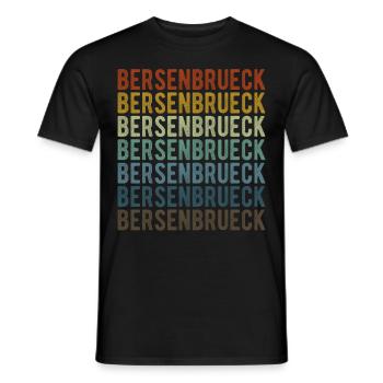 Bersenbrueck City Retro Vintage - Men's T-Shirt - black - Front - AI Model Male 178 light (178cm)