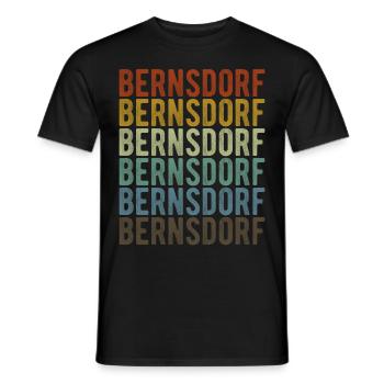 Bernsdorf City Retro Vintage - Men's T-Shirt - black - Front - AI Model Male 178 light (178cm)