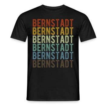 Bernstadt City Retro Vintage - Men's T-Shirt - black - Front - AI Model Male 178 light (178cm)
