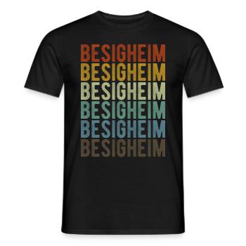 Besigheim City Retro Vintage - Men's T-Shirt - black - Front - AI Model Male 178 light (178cm)