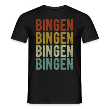 Bingen Stadt Retro Vintage - Männer T-Shirt - Schwarz - Vorne - AI Model Male 178 light (178cm)