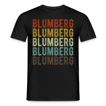 Blumberg City Retro Vintage - Men's T-Shirt - black - Front - AI Model Male 178 light (178cm)