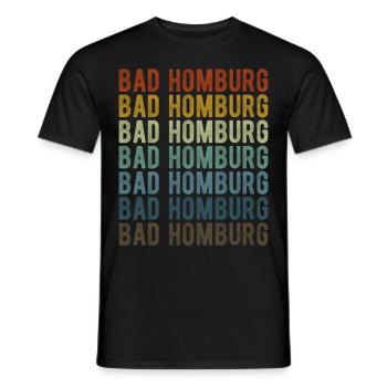 Bad Homburg City Retro Vintage - Men's T-Shirt - black - Front - AI Model Male 178 light (178cm)