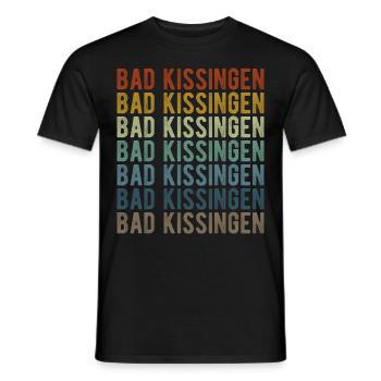 Bad Kissingen Stadt Retro Vintage - Männer T-Shirt - Schwarz - Vorne - AI Model Male 178 light (178cm)