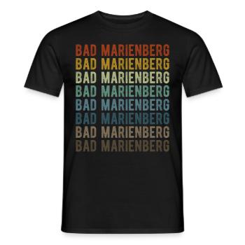 Bad Marienberg Stadt Retro Vintage - Männer T-Shirt - Schwarz - Vorne - AI Model Male 178 light (178cm)