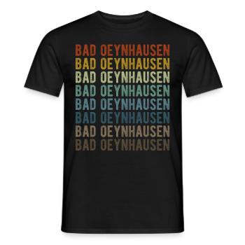 Bad Oeynhausen Stadt Retro Vintage - Männer T-Shirt - Schwarz - Vorne - AI Model Male 178 light (178cm)