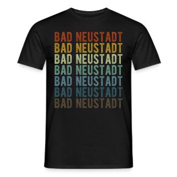 Bad Neustadt City Retro Vintage - Men's T-Shirt - black - Front - AI Model Male 178 light (178cm)