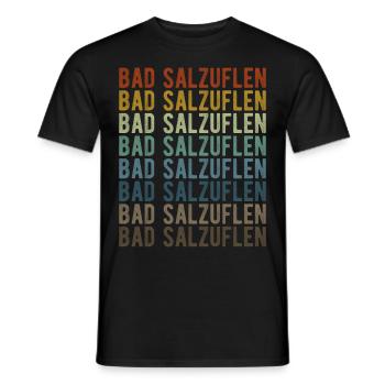 Bad Salzuflen Town Retro Vintage - Men's T-Shirt - black - Front - AI Model Male 178 light (178cm)