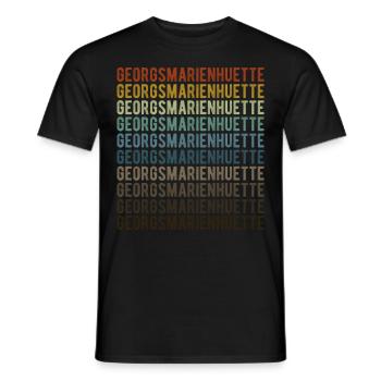 Georgsmarienhuette Stadt Retro Vintage - Männer T-Shirt - Schwarz - Vorne - AI Model Male 178 light (178cm)