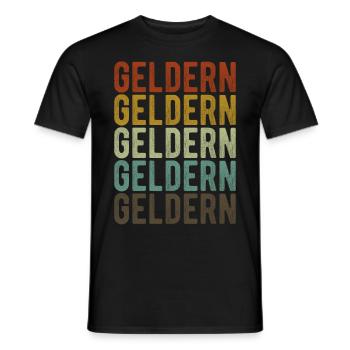 Geldern City Retro Vintage - Men's T-Shirt - black - Front - AI Model Male 178 light (178cm)