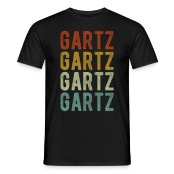 Gartz City Retro Vintage - Men's T-Shirt - black - Front - AI Model Male 178 light (178cm)