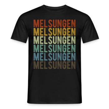 Melsungen City Retro Vintage - Men's T-Shirt - black - Front - AI Model Male 178 light (178cm)