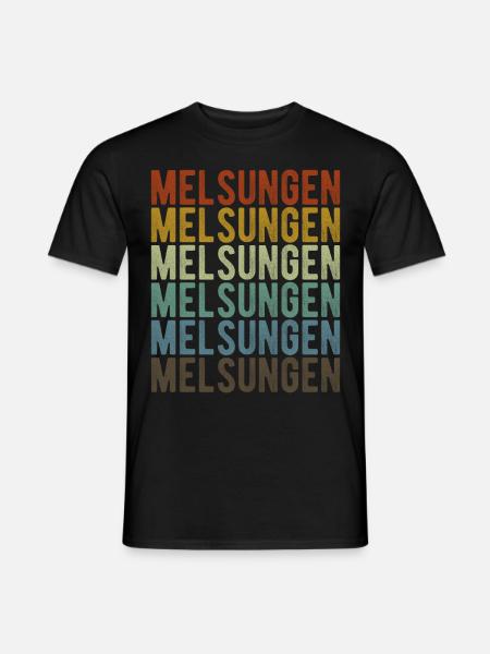 Melsungen Stadt Retro Vintage - Männer T-Shirt - Schwarz