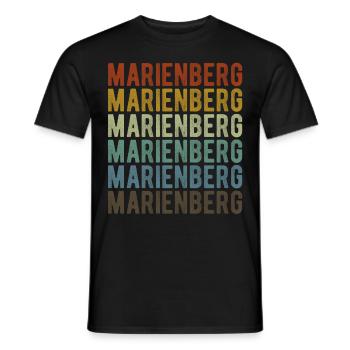 Marienberg Stadt Retro Vintage - Männer T-Shirt - Schwarz - Vorne - AI Model Male 178 light (178cm)