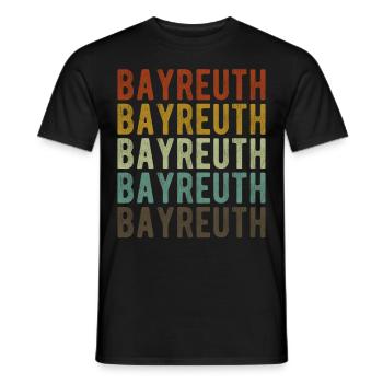 Bayreuth City Retro Vintage - Men's T-Shirt - black - Front - AI Model Male 178 light (178cm)