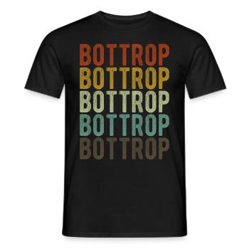 Bottrop City Retro Vintage - Men's T-Shirt - black - Front - AI Model Male 178 light (178cm)