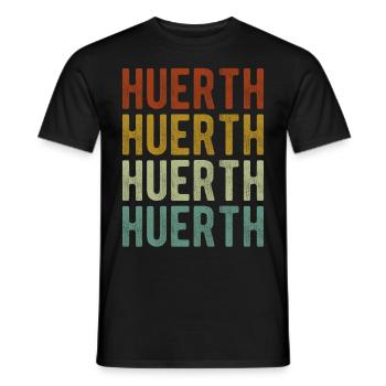 Huerth City Retro Vintage - Men's T-Shirt - black - Front - AI Model Male 178 light (178cm)