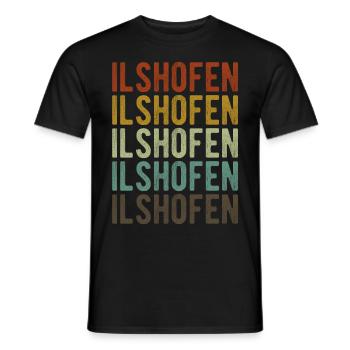 Ilshofen City Retro Vintage - T-shirt homme - noir - Devant - AI Model Male 178 light (178cm)