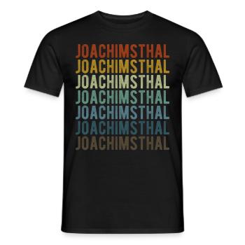 Joachimsthal City Rétro Vintage - T-shirt homme - noir - Devant - AI Model Male 178 light (178cm)